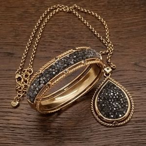 Brighton Crystal Rocks Necklace Bracelet Set